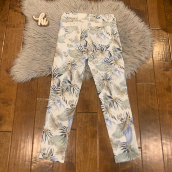 Gigi Moda Womens Floral Skinny Jeans Stretch Made in Italy Pants Size Large - Picture 3 of 6
